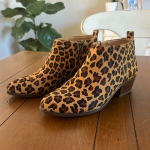 J Crew cheetah booties size 9